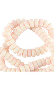 Polymer beads rondelle 7mm - Gentle pink